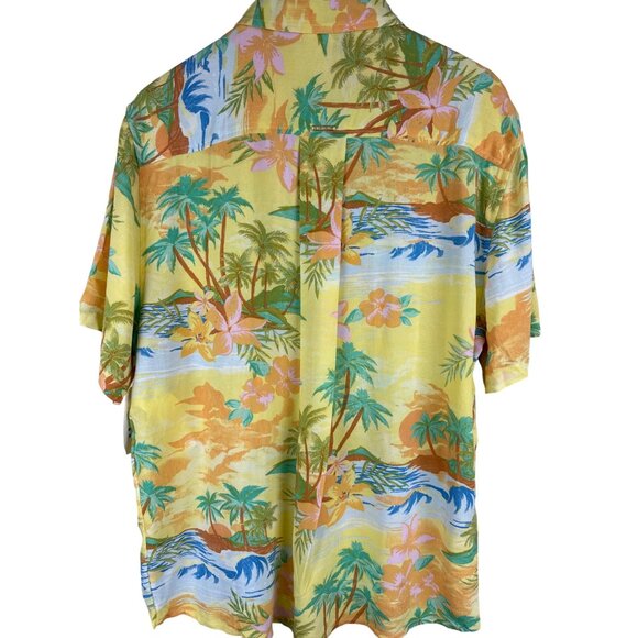 Billabong On Vacation Women's Shirt Woven Button Up Tropical Yellow Size Small - Picture 5 of 12